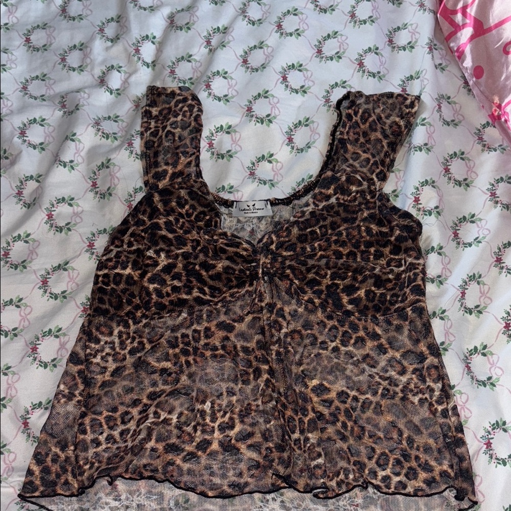 Leopard Print Sleeveless Top